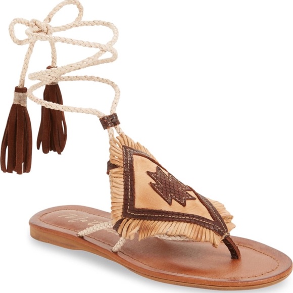 Matisse Shoes - FP X MATISSE Bronte Lace Up Leather Thong Sandal 7
